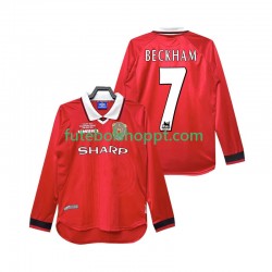Camisola Homem Manchester United Beckham 7 2000 Retro Principais Equipamento 1999 Manga Comprida