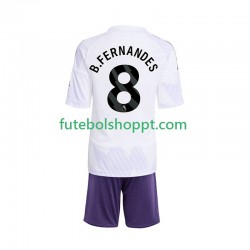 Camisola Júnior Manchester United Bruno Fernandes 8 Alternativa Equipamento 2025-2026 Manga Curta