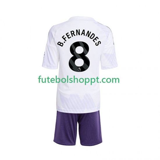 Camisola Júnior Manchester United Bruno Fernandes 8 Alternativa Equipamento 2025-2026 Manga Curta