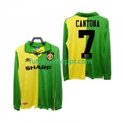 Camisola Homem Manchester United CANTONA 7 1992 Retro Alternativa Equipamento 1994 Manga Comprida
