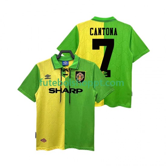 Camisola Homem Manchester United CANTONA 7 1992 Retro Alternativa Equipamento 1994 Manga Curta