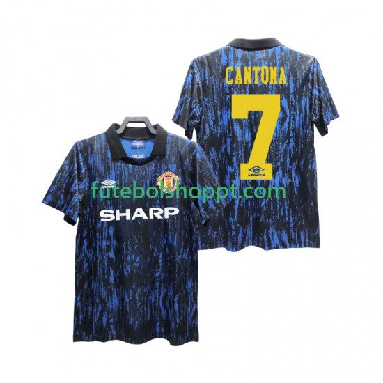 Camisola Homem Manchester United CANTONA 7 1993 Retro Principais Equipamento Manga Curta