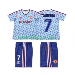 Camisola Júnior Manchester United CANTONA 7 1992 Retro Alternativa Equipamento 1990 Manga Curta