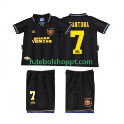 Camisola Júnior Manchester United CONTONA 7 1993 Retro Alternativa Equipamento 1994 Manga Curta