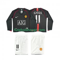 Camisola Júnior Manchester United GIGGS 11 2007 Retro Alternativa Equipamento 2008 Manga Comprida