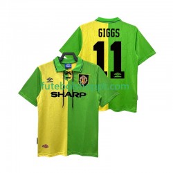 Camisola Homem Manchester United GIGGS 11 1992 Retro Alternativa Equipamento 1994 Manga Curta