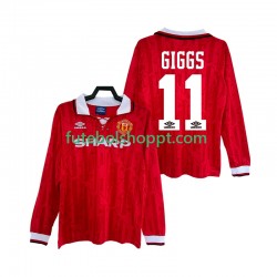 Camisola Homem Manchester United GIGGS 11 1992 Retro Principais Equipamento 1994 Manga Comprida