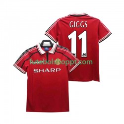 Camisola Homem Manchester United GIGGS 11 Retro Principais Equipamento 1998 1999 Manga Curta