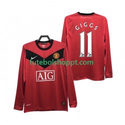 Camisola Homem Manchester United GIGGS 11 2009 Retro Principais Equipamento 2010 Manga Comprida