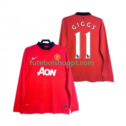 Camisola Homem Manchester United GIGGS 11 2013 2014 Retro Principais Equipamento Manga Comprida
