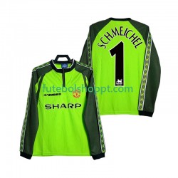 Camisola Homem Manchester United SCHMEICHEL 1 2000 Guarda-redes Retro Principais Equipamento 1998 Manga Comprida