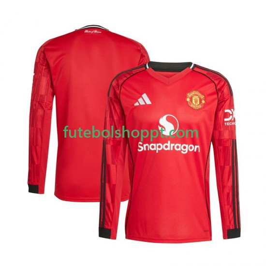 Camisola Homem Manchester United Principais Equipamento 2025-2026 Manga Comprida