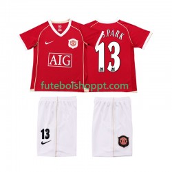 Camisola Júnior Manchester United J.S.PARK 13 2007 Retro Principais Equipamento 2006 Manga Curta