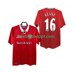 Camisola Homem Manchester United Keane 16 2000 Retro Principais Equipamento 1999 Manga Curta