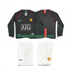 Camisola Júnior Manchester United 2007 Retro Alternativa Equipamento 2008 Manga Comprida