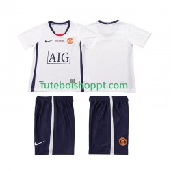 Camisola Júnior Manchester United Champions League 2009 Retro Alternativa Equipamento 2008 Manga Curta