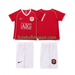 Camisola Júnior Manchester United 2007 Retro Principais Equipamento 2006 Manga Curta
