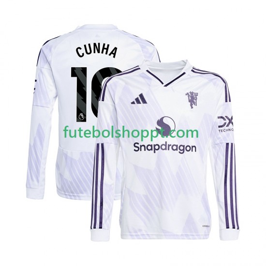 Camisola Homem Manchester United Matheus Cunha 10 Alternativa Equipamento 2025-2026 Manga Comprida