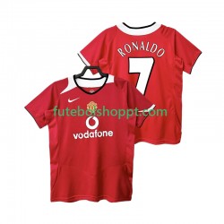 Camisola Homem Manchester United RONALDO 7 2005 Retro Principais Equipamento 2006 Manga Curta