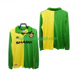Camisola Homem Manchester United 1992 Retro Alternativa Equipamento 1994 Manga Comprida