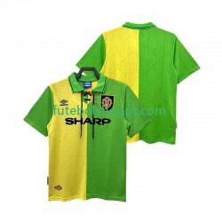 Camisola Homem Manchester United 1992 Retro Alternativa Equipamento 1994 Manga Curta