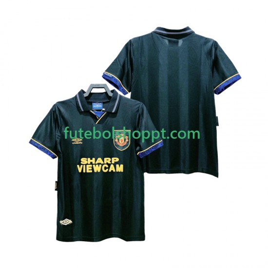 Camisola Homem Manchester United 1993 Retro Alternativa Equipamento 1994 Manga Curta