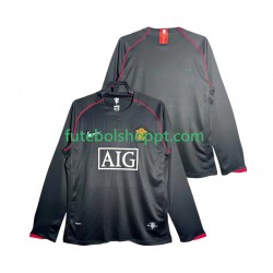 Camisola Homem Manchester United 2007 Retro Alternativa Equipamento 2008 Manga Comprida