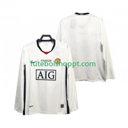 Camisola Homem Manchester United Champions League 2009 Retro Alternativa Equipamento 2008 Manga Comprida
