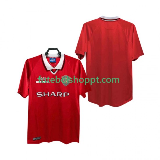 Camisola Homem Manchester United 2000 Retro Principais Equipamento 1999 Manga Curta