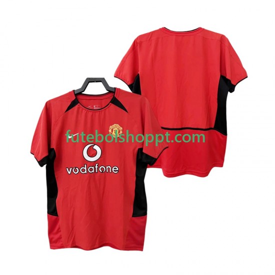 Camisola Homem Manchester United Retro Principais Equipamento 2004 2002 Manga Curta