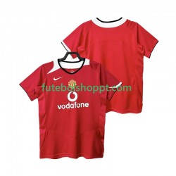 Camisola Homem Manchester United 2005 Retro Principais Equipamento 2006 Manga Curta