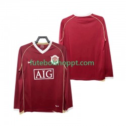 Camisola Homem Manchester United 2007 Retro Principais Equipamento 2006 Manga Comprida