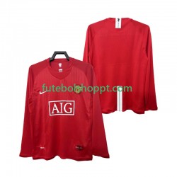 Camisola Homem Manchester United 2007 Retro Principais Equipamento 2008 Manga Comprida