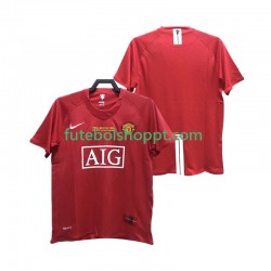 Camisola Homem Manchester United 2007 Retro Principais Equipamento 2008 Manga Curta