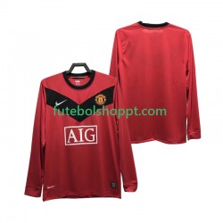 Camisola Homem Manchester United 2009 Retro Principais Equipamento 2010 Manga Comprida