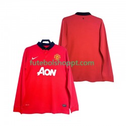 Camisola Homem Manchester United 2013 2014 Retro Principais Equipamento Manga Comprida