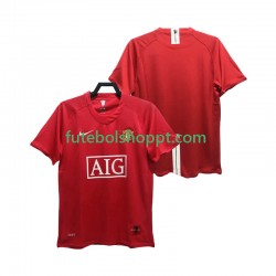 Camisola Homem Manchester United Premier League 2007 Retro Principais Equipamento 2008 Manga Curta