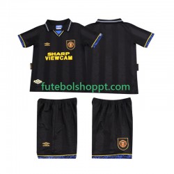Camisola Júnior Manchester United 1993 Retro Alternativa Equipamento 1994 Manga Curta