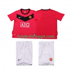 Camisola Júnior Manchester United 2009 Retro Principais Equipamento 2010 Manga Curta