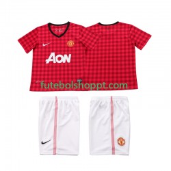 Camisola Júnior Manchester United 2012 2013 Retro Principais Equipamento Manga Curta