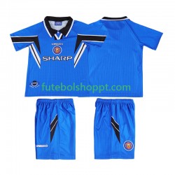 Camisola Júnior Manchester United 1996 Retro Terceiro Equipamento 1998 Manga Curta