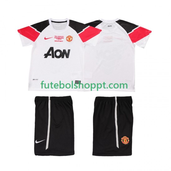 Camisola Júnior Manchester United Champions League 2012 Retro Terceiro Equipamento 2011 Manga Curta