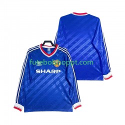 Camisola Homem Manchester United 1986 1988 Retro Terceiro Equipamento Manga Comprida