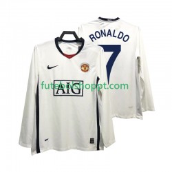 Camisola Homem Manchester United Ronaldo 7 Premier League 2009 Retro Alternativa Equipamento 2008 Manga Comprida