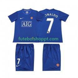 Camisola Júnior Manchester United Ronaldo 7 2009 Retro Terceiro Equipamento 2008 Manga Curta