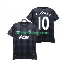 Camisola Homem Manchester United Rooney 10 2013 2014 Retro Alternativa Equipamento Manga Curta