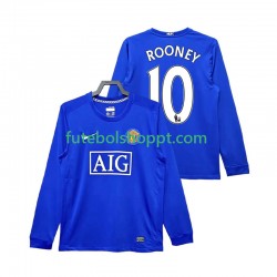 Camisola Homem Manchester United Rooney 10 2009 Retro Terceiro Equipamento 2008 Manga Comprida