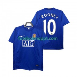 Camisola Homem Manchester United Rooney 10 2009 Retro Terceiro Equipamento 2008 Manga Curta