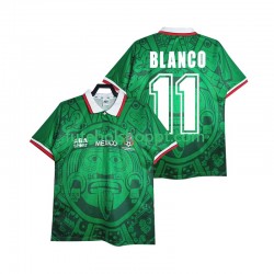 Camisola Homem México BLANCO 11 Retro Principais Equipamento 1998 Manga Curta