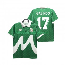 Camisola Homem México GALINDO 17 1995 Retro Principais Equipamento Manga Curta